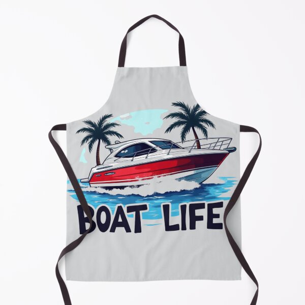 Item preview, Boat Life Tropical Speedboat & Palm Trees Design designed and sold by rustyroofco.