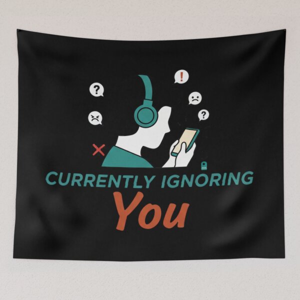 Item preview, Currently Ignoring You Phone Logo designed and sold by Silent Watch Threads..