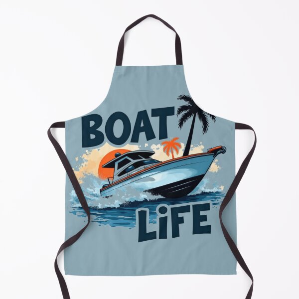 Item preview, Boat Life Tropical Speedboat & Palm Trees Design designed and sold by rustyroofco.