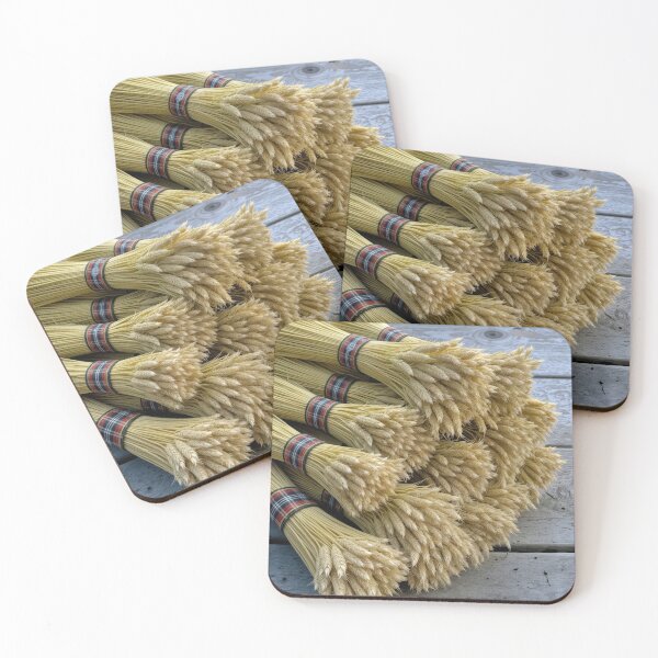 Item preview, Bundle Wheat Sheaves With Plaid Autumn Ribbon designed and sold by Maria Dryfhout.