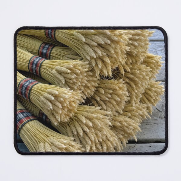 Item preview, Bundle Wheat Sheaves With Plaid Autumn Ribbon designed and sold by Maria Dryfhout.