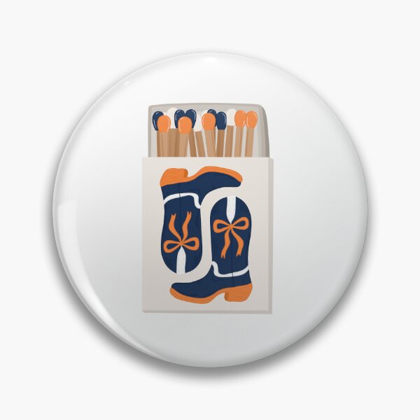 Item preview, Orange and Blue Boots Matchbox designed and sold by Anna Buse.