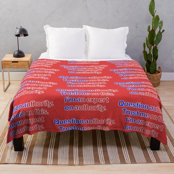 Item preview, Question authority. Trust me on this. Red background. designed and sold by mntimg.
