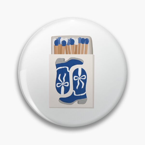 Item preview, Blue and White Boots Matchbox designed and sold by Anna Buse.