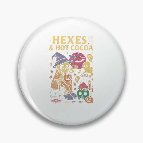 Item preview, Hexes & Hot Cocoa – Skeleton Wizar – Kawaii Ghost Witch Halloween Classic T-Shirt designed and sold by inkfluenceart.