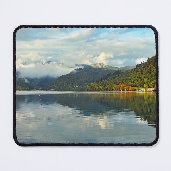 Item preview, Lake Bled with Bled Castle and Pilgrimage Church of the Assumption of Maria,morning landscape, Slovenia designed and sold by goceris.