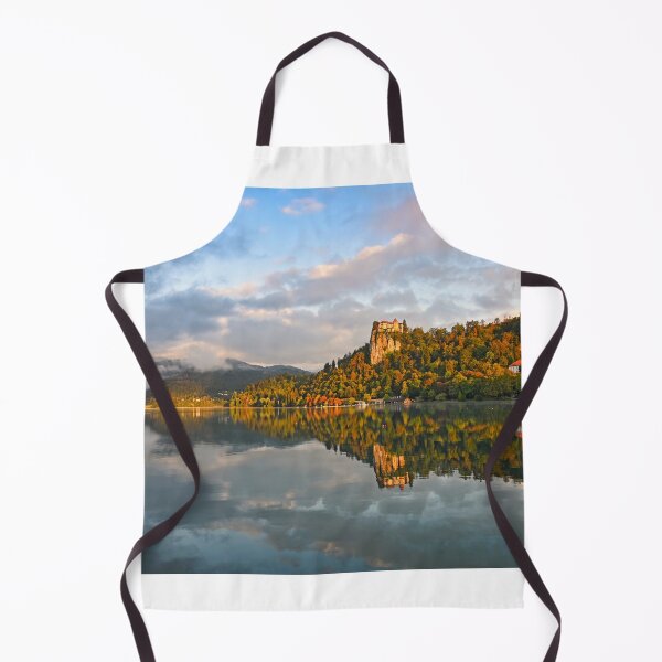 Item preview, Lake Bled with Bled Castle and Pilgrimage Church of the Assumption of Maria,landscape, Slovenia designed and sold by goceris.