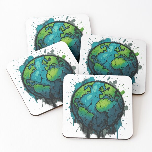 Item preview, Fragile Earth – Shattered Planet Graffiti Tee designed and sold by PastimeMastery.