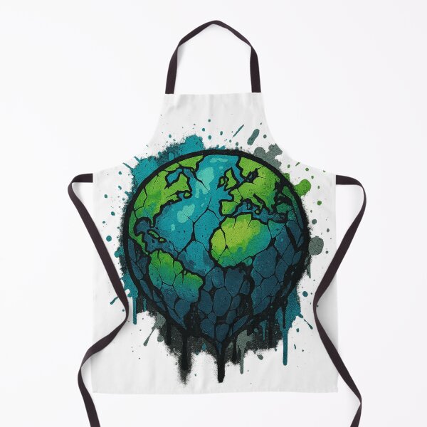Item preview, Fragile Earth – Shattered Planet Graffiti Tee designed and sold by PastimeMastery.