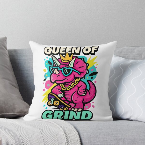 Item preview, Queen of the Grind Triceratops designed and sold by JonelleTshirts.
