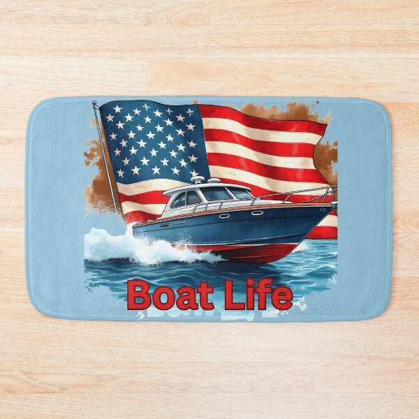 Item preview, American Flag Boat Life Patriotic Boating Design   designed and sold by rustyroofco.
