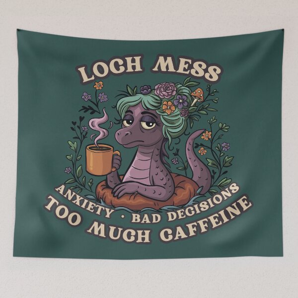 Item preview, Loch Mess – Anxiety, Bad Decisions, Too Much Caffeine designed and sold by Feral-by-Elsie.