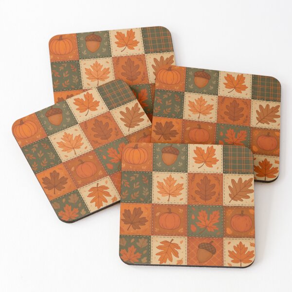 Item preview, Autumn Quilt Patchwork designed and sold by SoftStyleStudio ⭐⭐⭐.
