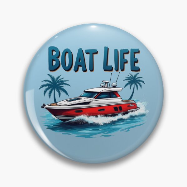 Item preview, Boat Life Speedboat Tropical Vacation & Nautical Fun designed and sold by rustyroofco.