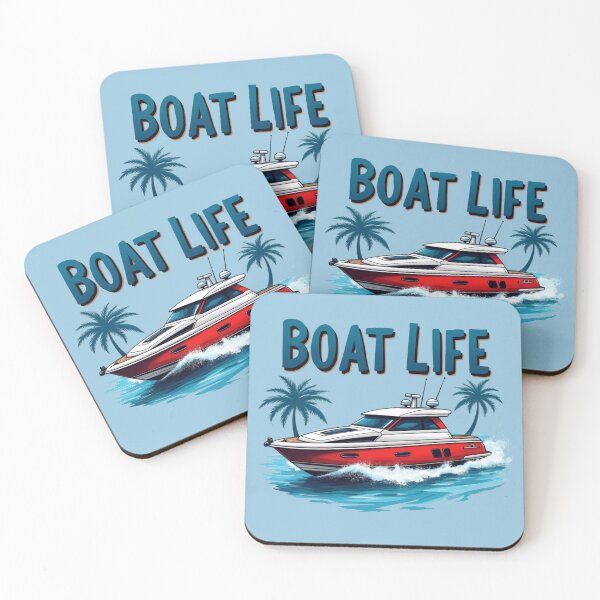 Item preview, Boat Life Speedboat Tropical Vacation & Nautical Fun designed and sold by rustyroofco.