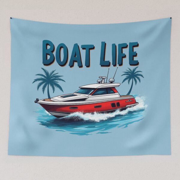 Item preview, Boat Life Speedboat Tropical Vacation & Nautical Fun designed and sold by rustyroofco.