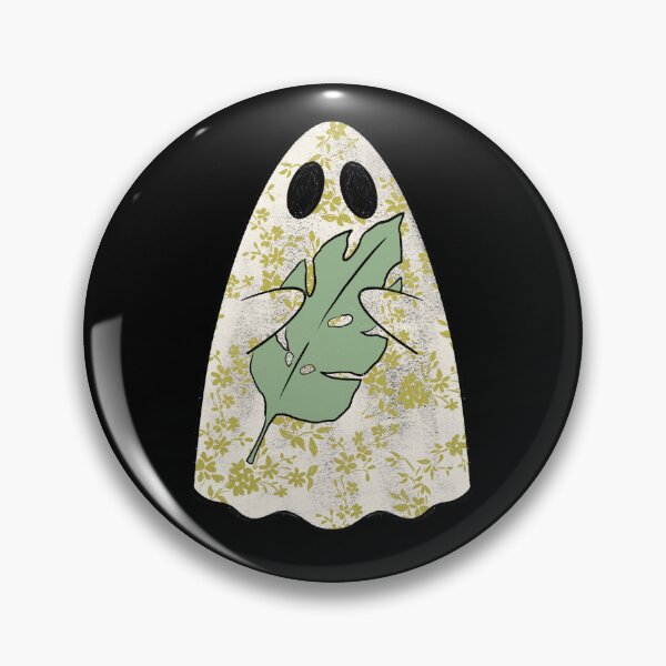 Item preview, Ghost August With Green Leaf with black background  designed and sold by missmann.
