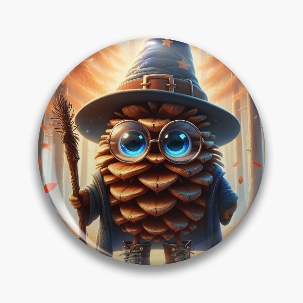 Item preview, Pinecone Wizard on Fantasy Forest Path  designed and sold by EmeraldeaDesign.