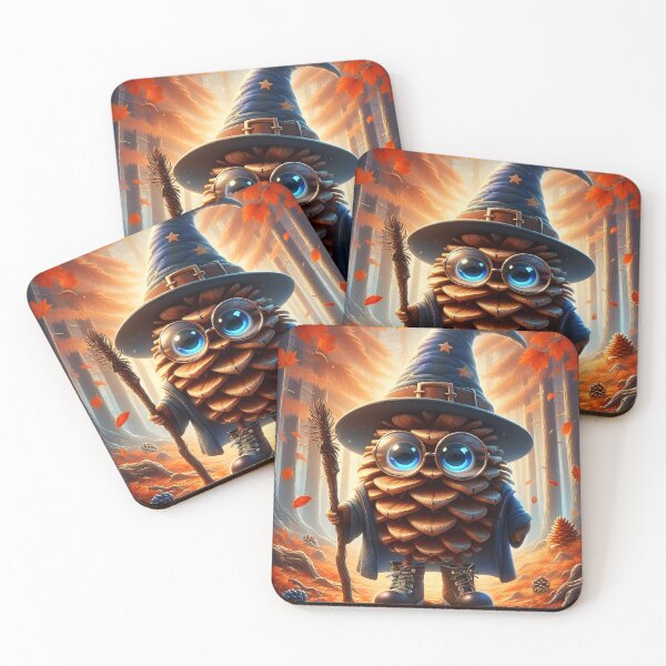 Item preview, Pinecone Wizard on Fantasy Forest Path  designed and sold by EmeraldeaDesign.