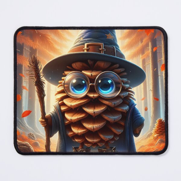 Item preview, Pinecone Wizard on Fantasy Forest Path  designed and sold by EmeraldeaDesign.