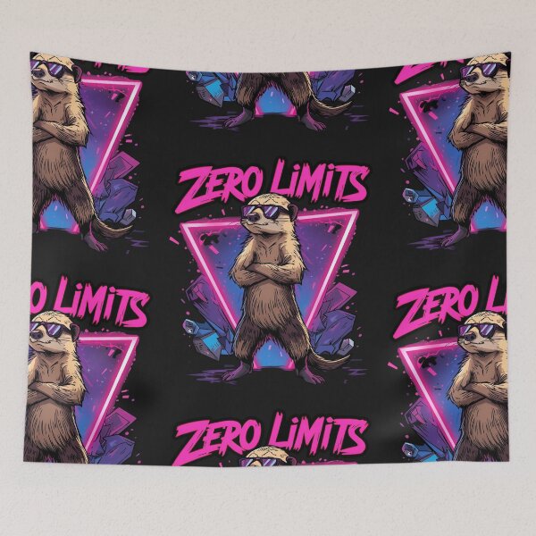 Item preview, Zero Limits – Cool Mangusta Retro Streetwear Design in Pink-Purple-Neon Colors designed and sold by ParaSiempreS.