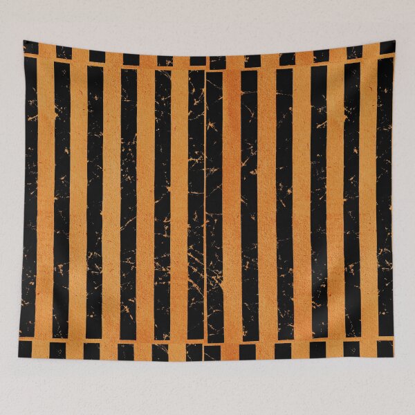 Item preview, Halloween pattern used look retro pattern striped orange designed and sold by Luzi Illustrella.