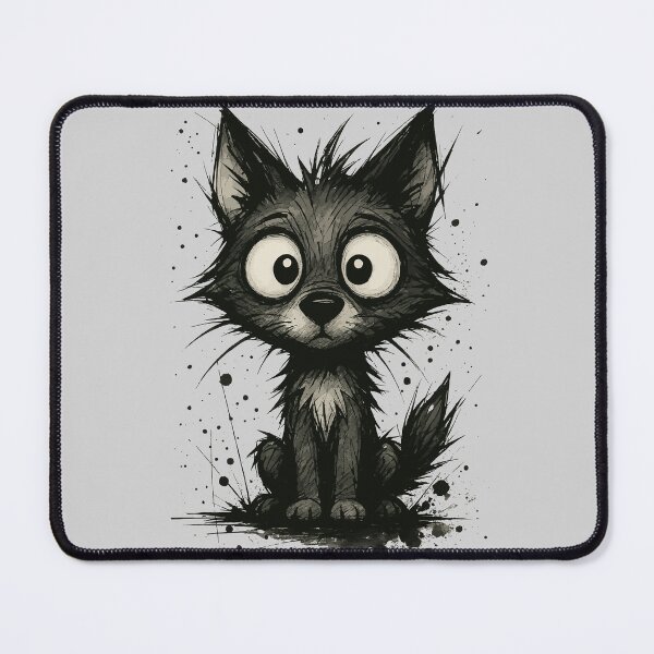 Item preview, Cute Big-Eyed Wolf Pup – Funny Sketch Animal Illustration designed and sold by Pixel-Up.