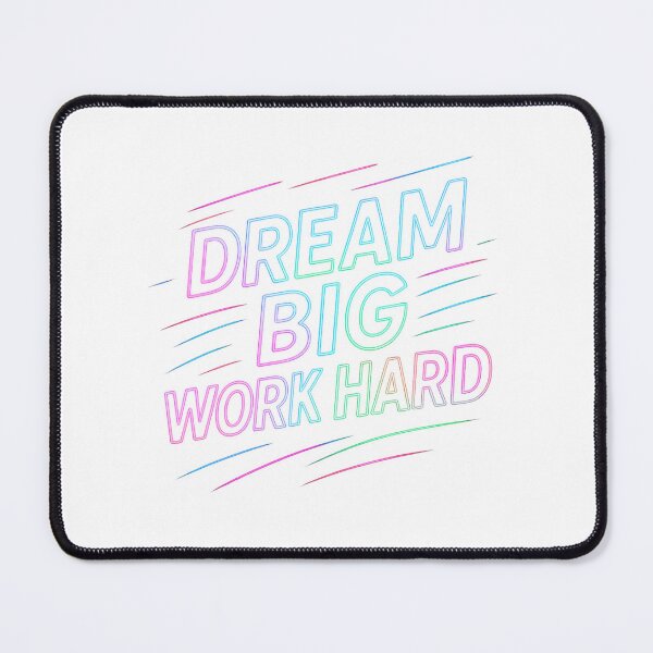 Item preview, Dream big and work hard | Inspirational neon quote designed and sold by shangovenezuela.