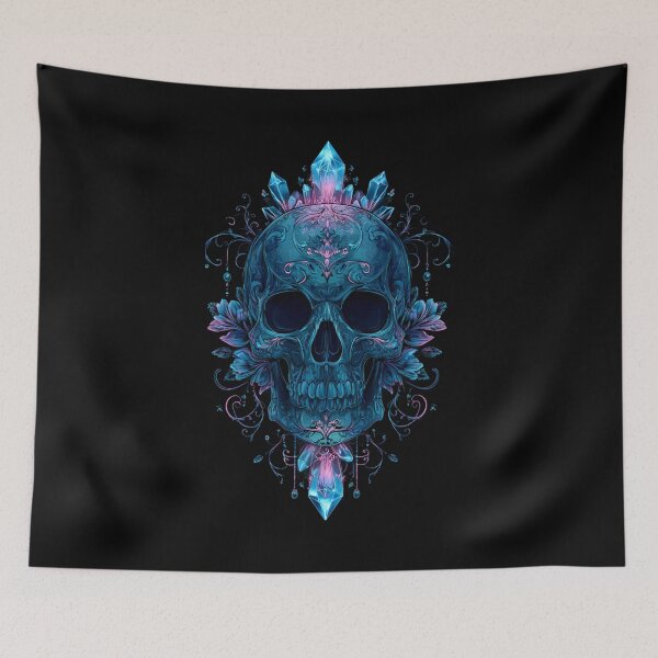 Item preview, Crystal skull with gemstones – Mystical Gothic design designed and sold by Meiersbeste.