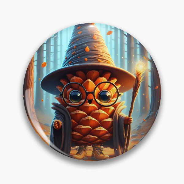 Item preview, Autumn Pinecone Wizard with Magical Forest Staff designed and sold by EmeraldeaDesign.