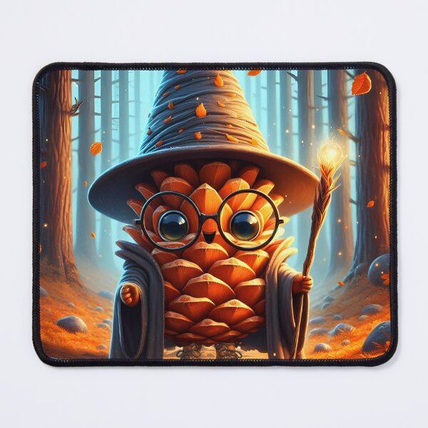 Item preview, Autumn Pinecone Wizard with Magical Forest Staff designed and sold by EmeraldeaDesign.
