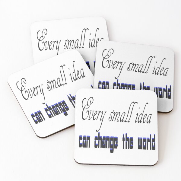 Item preview, Every Small Idea Can Change The World: Bold Blue Typography Concept For Inspiration designed and sold by Beautiful art store.