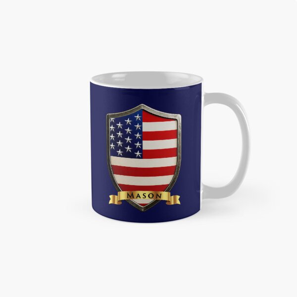 Item preview, Mason Family USA Shield, Stars & Stripes Heritage Crest designed and sold by Highlandkings.