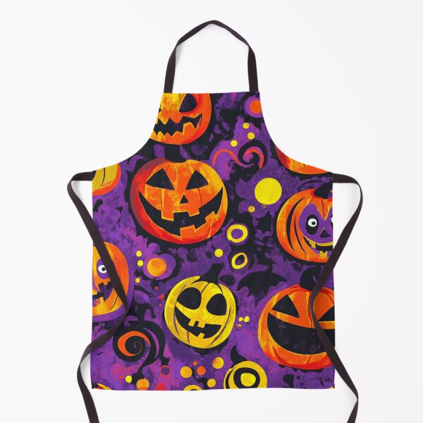 Item preview, Halloween Chic Jack-O-Lanterns Whimsical Designs Purple Pattern designed and sold by DEC02.