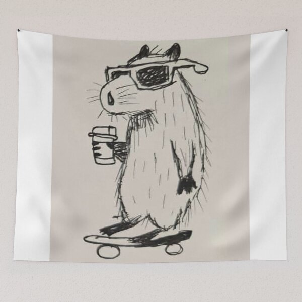Item preview, Skateboard Rat Wearing Sunglasses designed and sold by CamisetaMas.