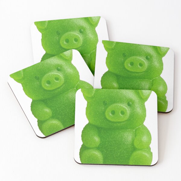 Item preview, Florescent Green Gummy Pig  designed and sold by CamisetaMas.