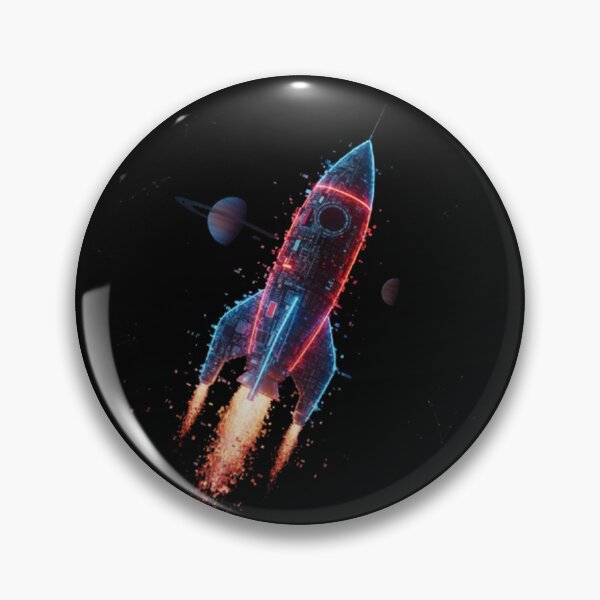 Item preview, Retro Rocket Glitch: Stellar Data Drive (Cosmic Void) designed and sold by trend-forge.