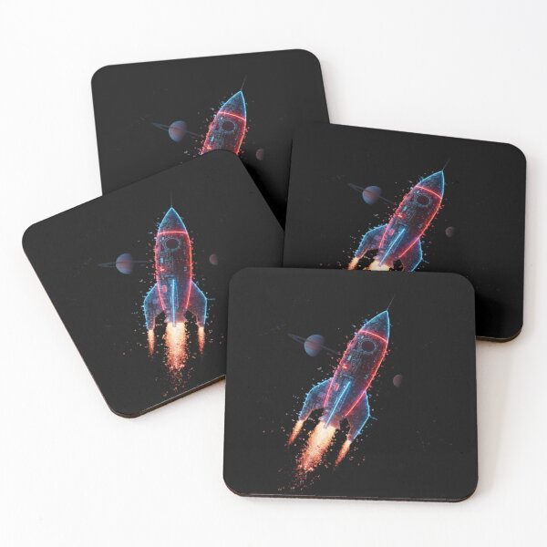 Item preview, Retro Rocket Glitch: Stellar Data Drive (Cosmic Void) designed and sold by trend-forge.
