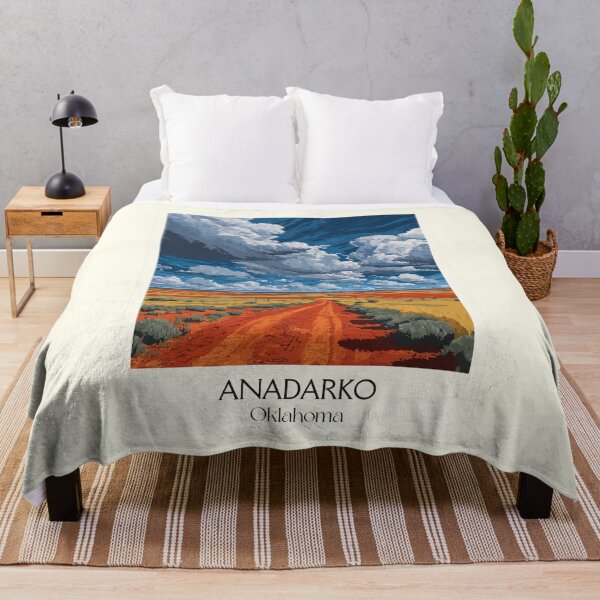 Artikelvorschau, Anadarko Oklahoma Vintage Reiseposter | Präriehimmel Kunstdruck | Great Plains Dekor entworfen und verkauft von TuncGK.