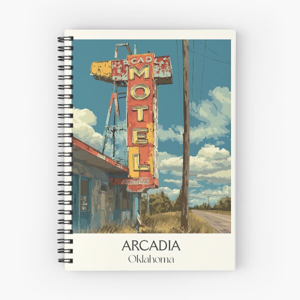 Item preview, Arcadia Oklahoma Vintage Travel Poster | Route 66 Roadside Art Print | Retro Landmark Decor designed and sold by TuncGK.