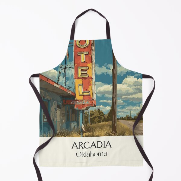 Item preview, Arcadia Oklahoma Vintage Travel Poster | Route 66 Roadside Art Print | Retro Landmark Decor designed and sold by TuncGK.