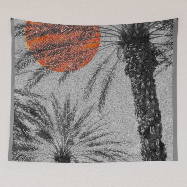 Aperçu de l'œuvre Design rétro California Sun and Palms créée et vendue par Oak Mountain.