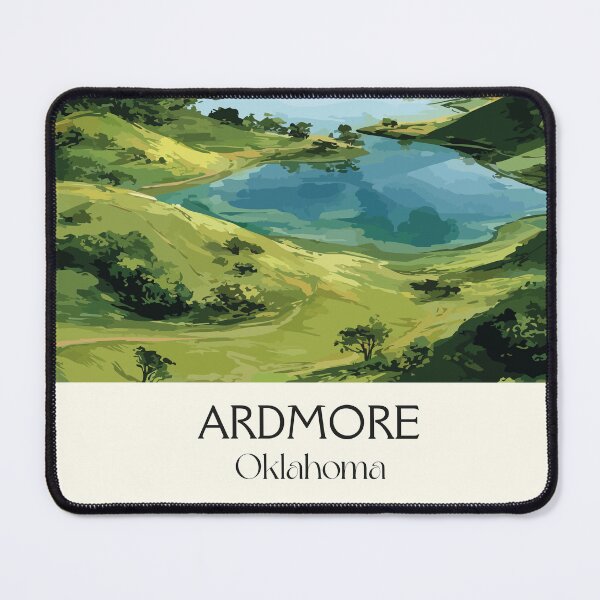 Item preview, Ardmore Oklahoma Vintage Travel Poster | Lake Murray Area Art Print | Arbuckle Mountains Decor designed and sold by TuncGK.
