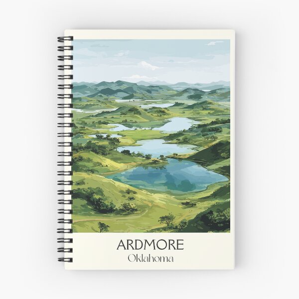 Item preview, Ardmore Oklahoma Vintage Travel Poster | Lake Murray Area Art Print | Arbuckle Mountains Decor designed and sold by TuncGK.