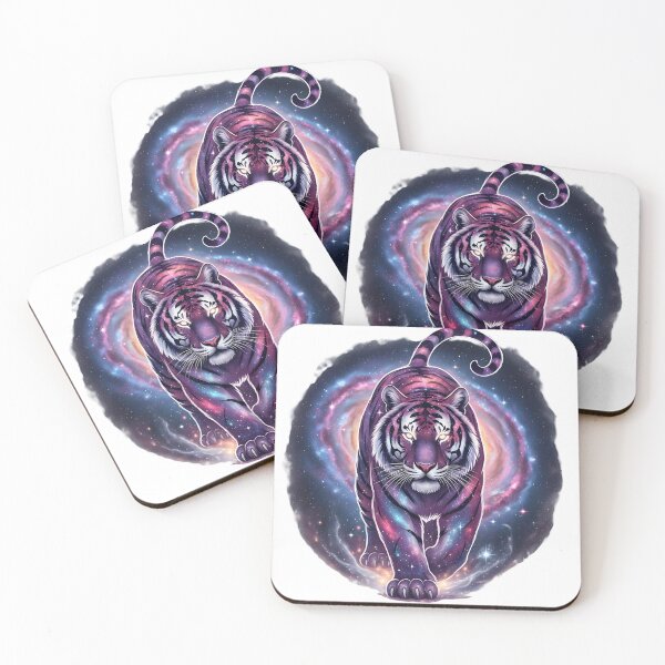 Item preview, Galactic Tiger Spirit – Hyper-Realistic Cosmic Fantasy Animal Digital Art designed and sold by Stellar Whiskers.