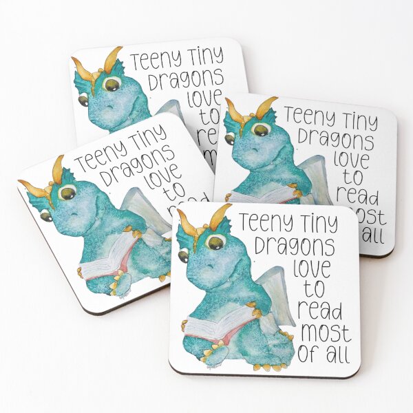 Item preview, Teeny Tiny Book Loving Dragon designed and sold by Beth Foster Creative.