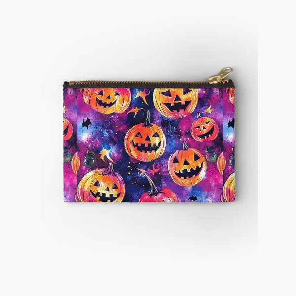 Item preview, Halloween Jack-O-Lanterns And Bats On Purple-Pink designed and sold by DEC02.
