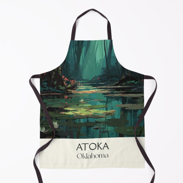 Item preview, Atoka Oklahoma Vintage Travel Poster | Boggy Depot Swamp Art Print | Southeast Forest Decor designed and sold by TuncGK.