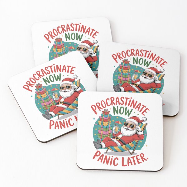 Item preview, Lazy Santa Procrastinate Now Panic Later  designed and sold by Betsytiptoe.