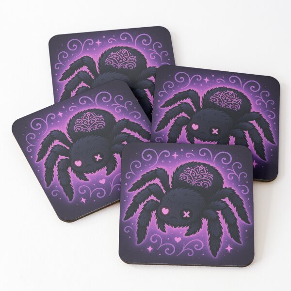 Item preview, Creepy Cute Pink Goth Spider – Pastel Gothic Kawaii Tarantula Sticker designed and sold by JacobKAurumhead.